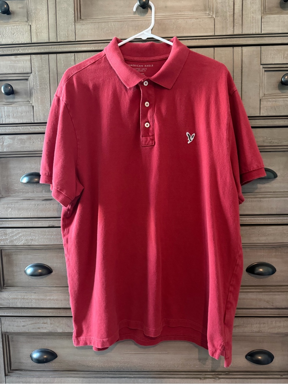 American Eagle Outfitters Men’s faded red Polo Shirt